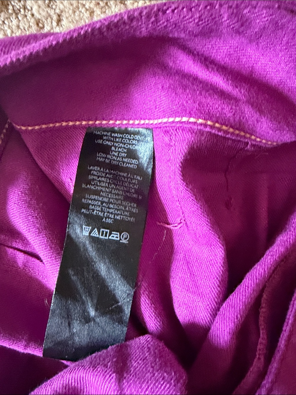 Maeve by Anthropologie Linen Cropped Colette Pants in fuchsia - Picture 8 of 8